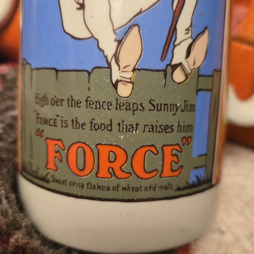 VTG 1900s Sunny Jim Pitchers Force Cereal Clipper Advertising Ceramic England - Picture 6 of 7